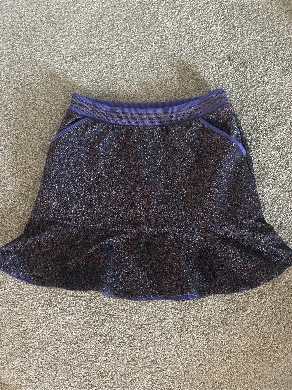 Cat & Jack Purple Glitter Ruffle Skirt